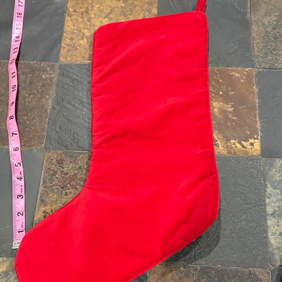 Lands' End Wool Needlepoint Festive Santa Stocking - Jonathan - Picture 6 of 6